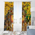 NAIDOC Week 2025 Hawks Football Window Curtain Aboriginal Dot Painting