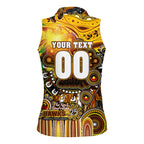 Personalised NAIDOC Week 2025 Hawks Football Women Sleeveless Polo Shirt Aboriginal Dot Painting