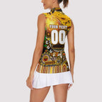Personalised NAIDOC Week 2025 Hawks Football Women Sleeveless Polo Shirt Aboriginal Dot Painting