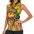 Personalised NAIDOC Week 2025 Hawks Football Women Sleeveless Polo Shirt Aboriginal Dot Painting