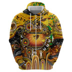 Personalised NAIDOC Week 2025 Hawks Football Zip Hoodie Aboriginal Dot Painting