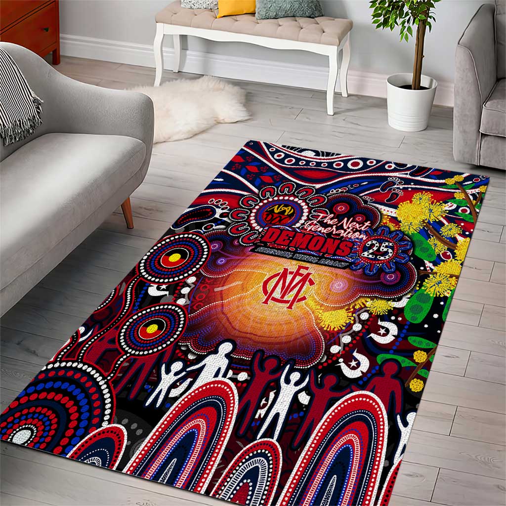 NAIDOC Week 2025 Demons Football Area Rug Aboriginal Dot Painting