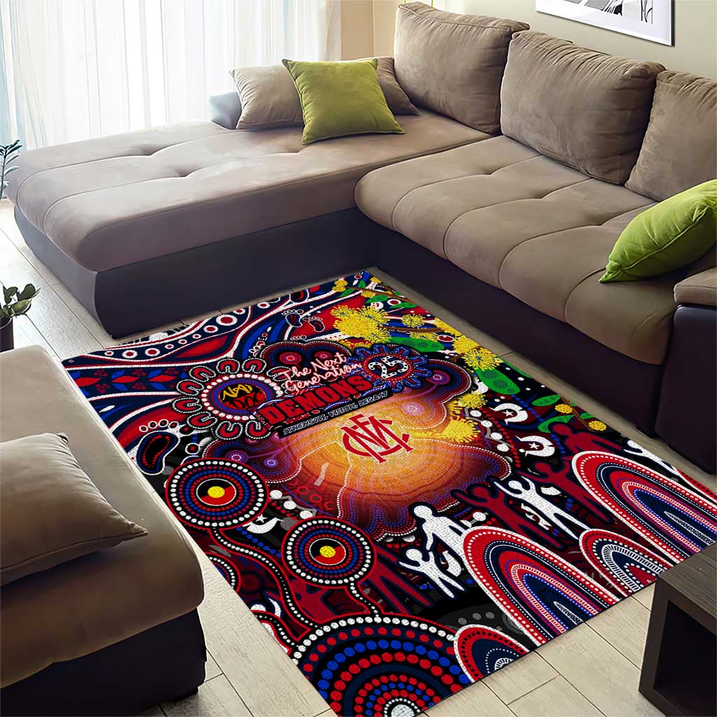 NAIDOC Week 2025 Demons Football Area Rug Aboriginal Dot Painting