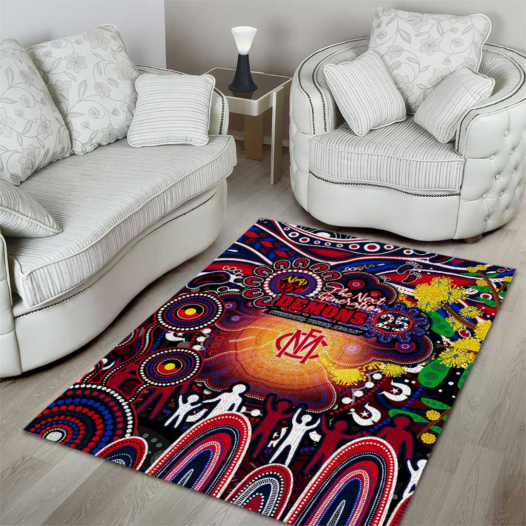 NAIDOC Week 2025 Demons Football Area Rug Aboriginal Dot Painting