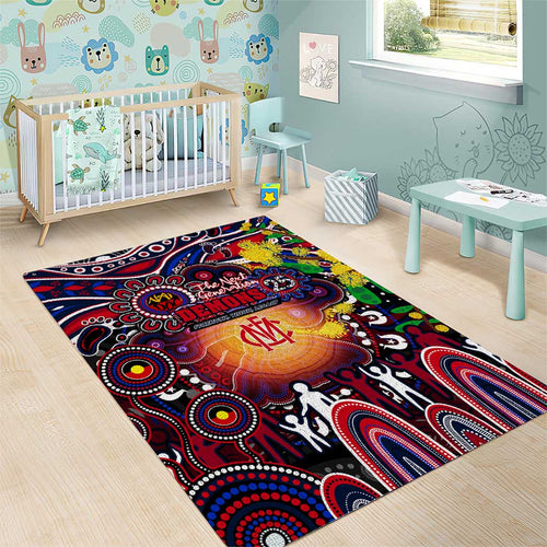 NAIDOC Week 2025 Demons Football Area Rug Aboriginal Dot Painting