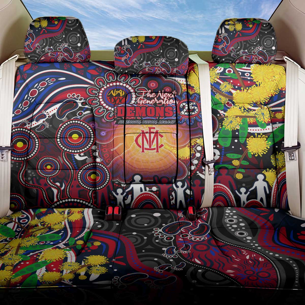 NAIDOC Week 2025 Demons Football Back Car Seat Cover Aboriginal Dot Painting