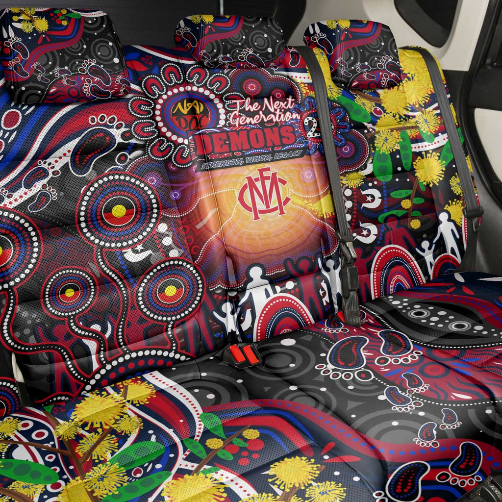 NAIDOC Week 2025 Demons Football Back Car Seat Cover Aboriginal Dot Painting