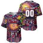 Personalised NAIDOC Week 2025 Demons Football Baseball Jersey Aboriginal Dot Painting