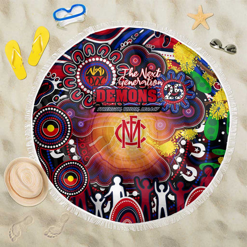 NAIDOC Week 2025 Demons Football Beach Blanket Aboriginal Dot Painting