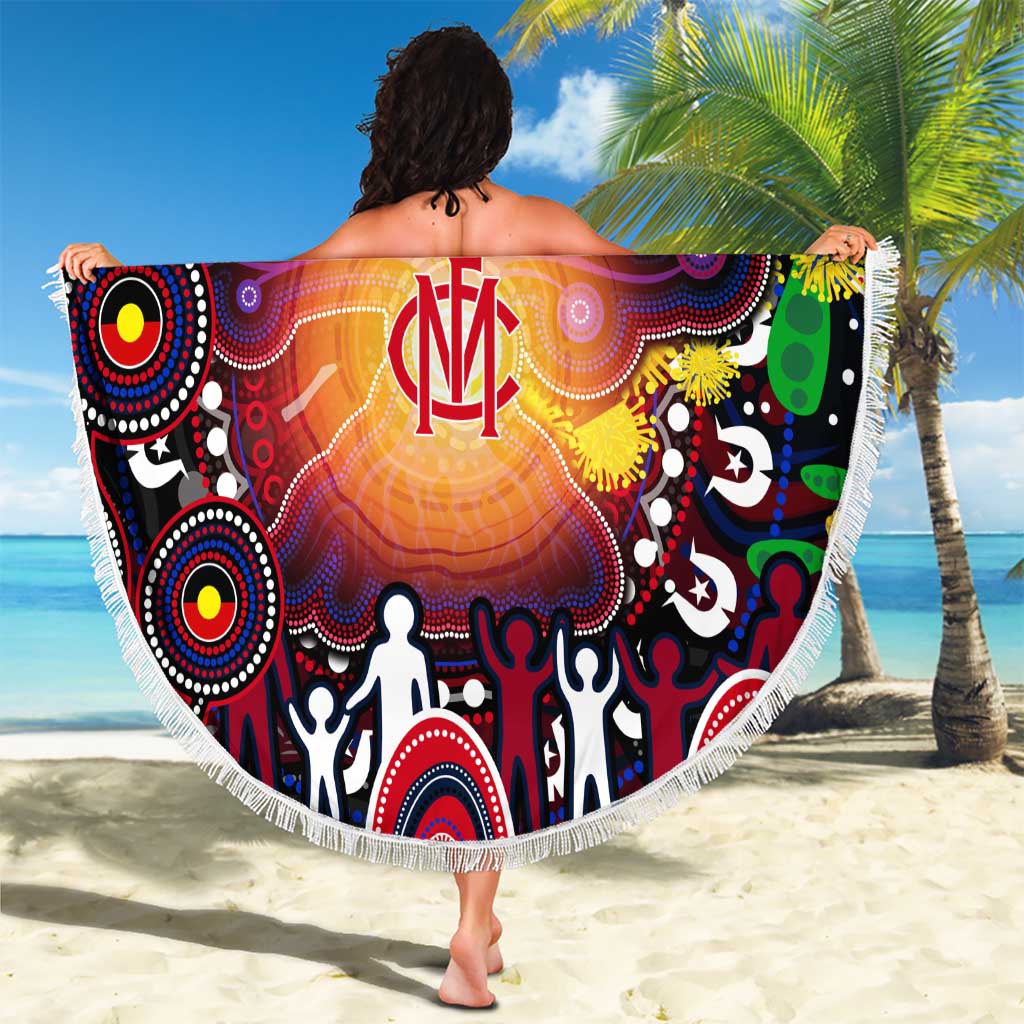NAIDOC Week 2025 Demons Football Beach Blanket Aboriginal Dot Painting