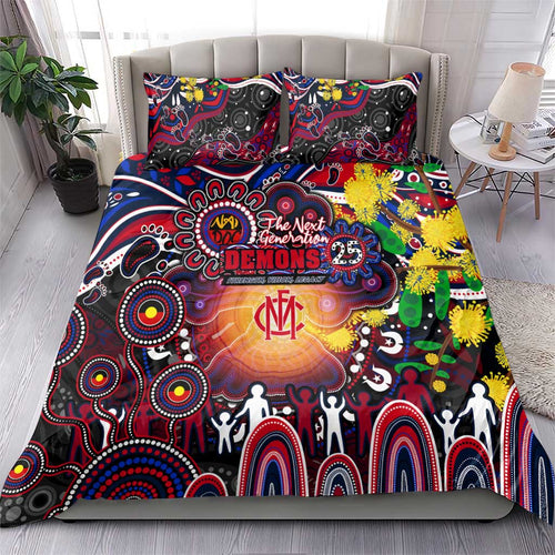 NAIDOC Week 2025 Demons Football Bedding Set Aboriginal Dot Painting
