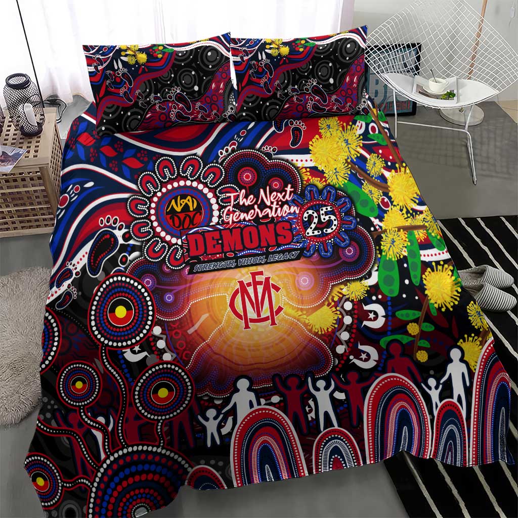 NAIDOC Week 2025 Demons Football Bedding Set Aboriginal Dot Painting