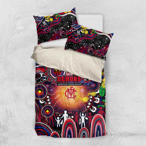 NAIDOC Week 2025 Demons Football Bedding Set Aboriginal Dot Painting