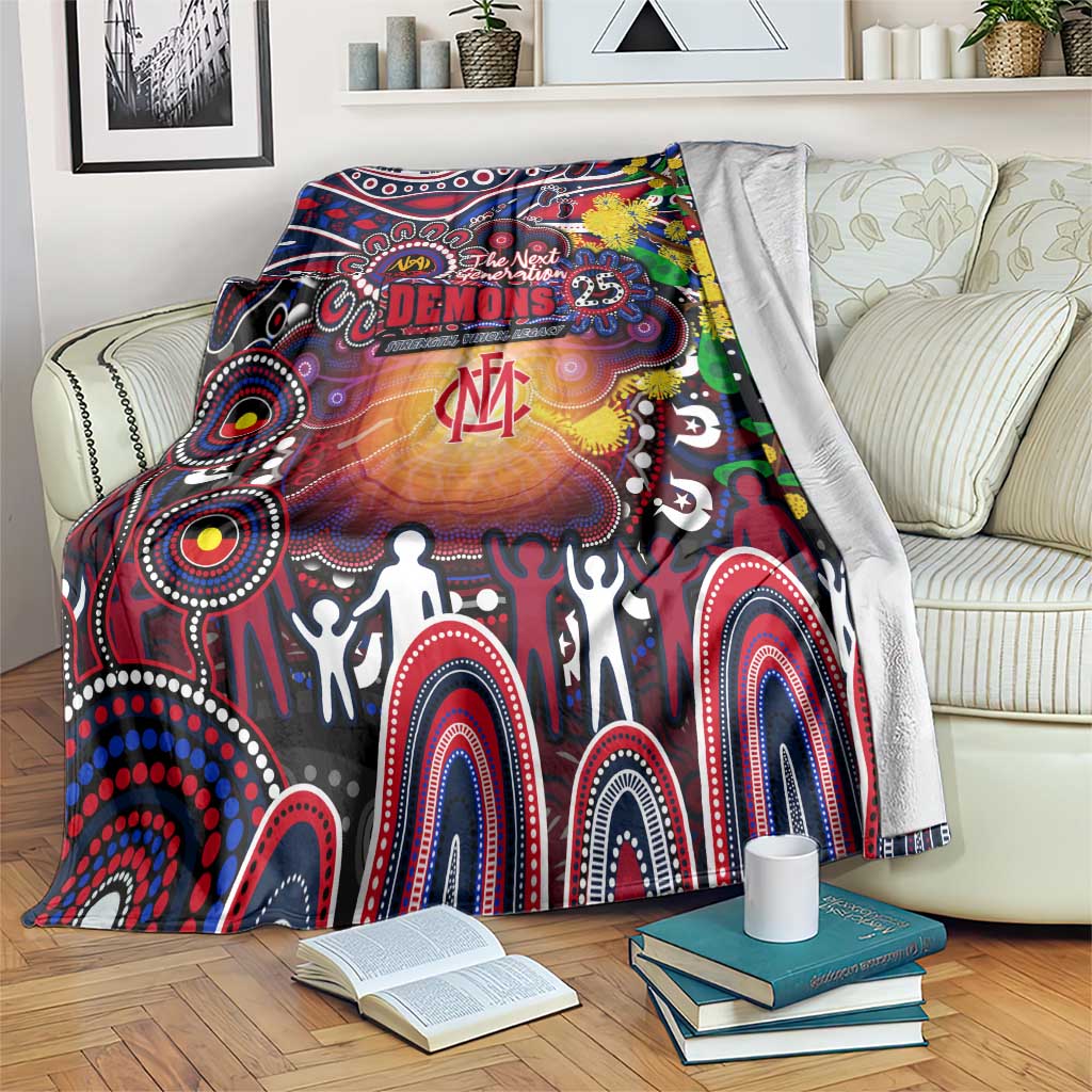 NAIDOC Week 2025 Demons Football Blanket Aboriginal Dot Painting
