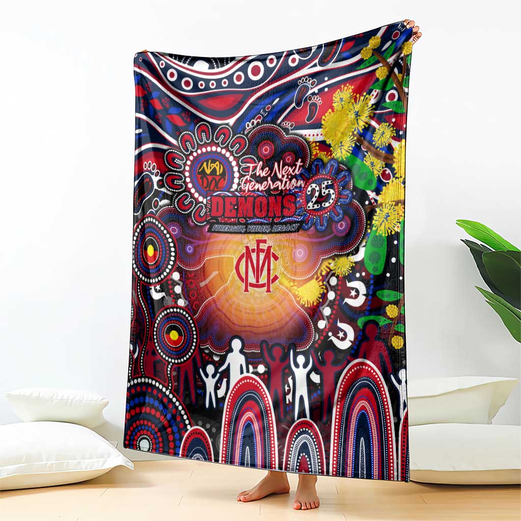 NAIDOC Week 2025 Demons Football Blanket Aboriginal Dot Painting