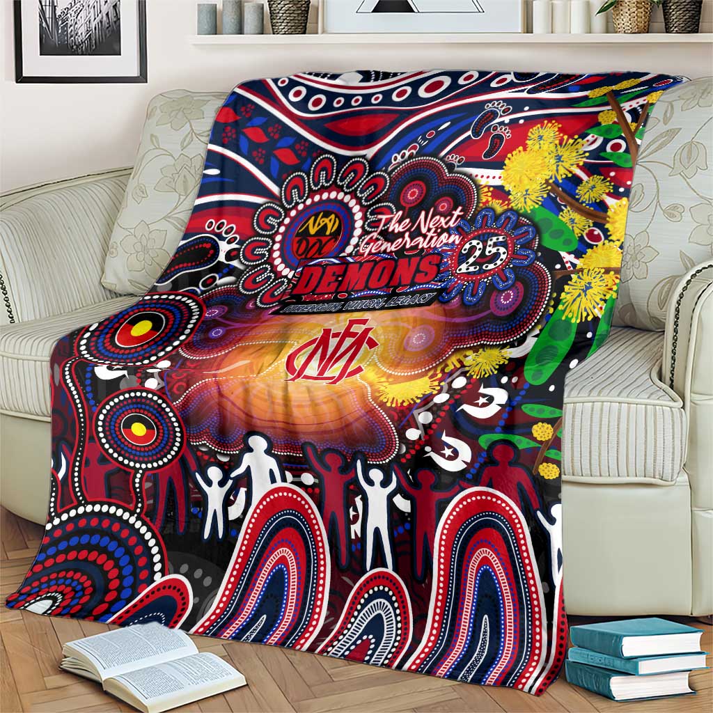 NAIDOC Week 2025 Demons Football Blanket Aboriginal Dot Painting