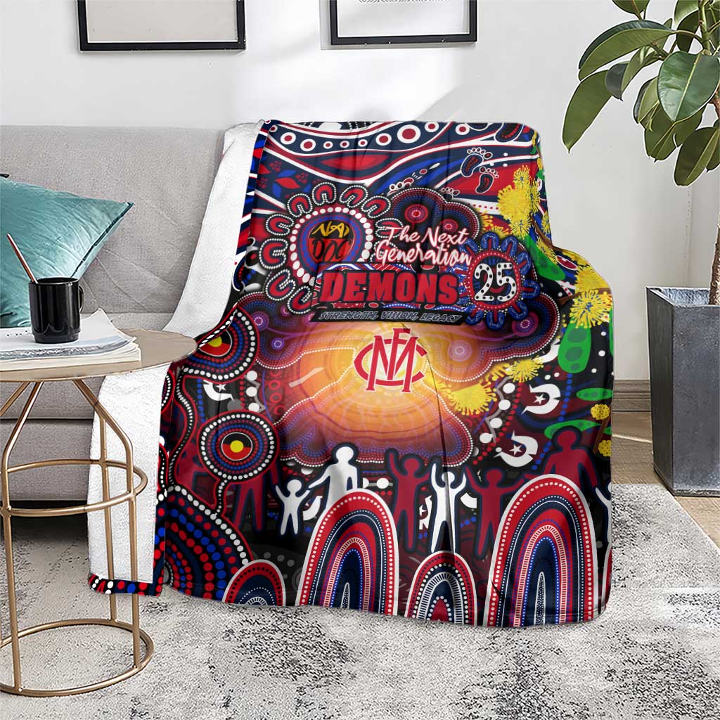 NAIDOC Week 2025 Demons Football Blanket Aboriginal Dot Painting
