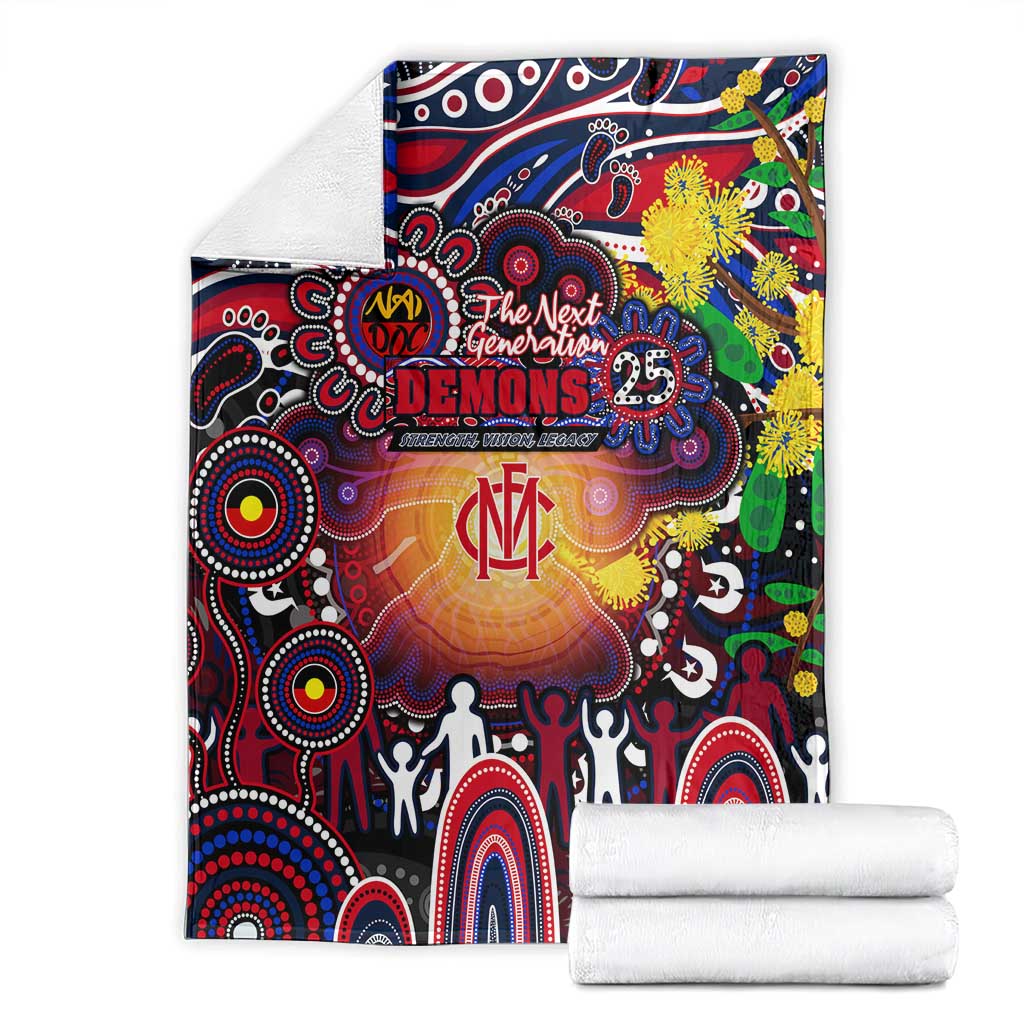 NAIDOC Week 2025 Demons Football Blanket Aboriginal Dot Painting