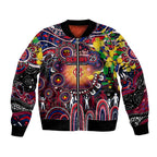 Personalised NAIDOC Week 2025 Demons Football Bomber Jacket Aboriginal Dot Painting