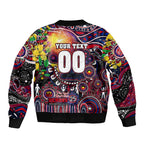Personalised NAIDOC Week 2025 Demons Football Bomber Jacket Aboriginal Dot Painting
