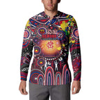 Personalised NAIDOC Week 2025 Demons Football Button Sweatshirt Aboriginal Dot Painting