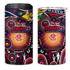 NAIDOC Week 2025 Demons Football 4 in 1 Can Cooler Tumbler Aboriginal Dot Painting