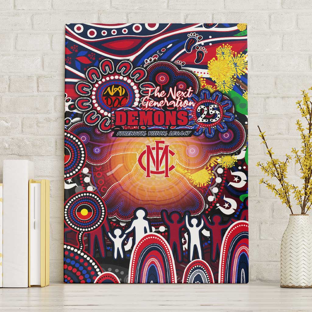 NAIDOC Week 2025 Demons Football Canvas Wall Art Aboriginal Dot Painting