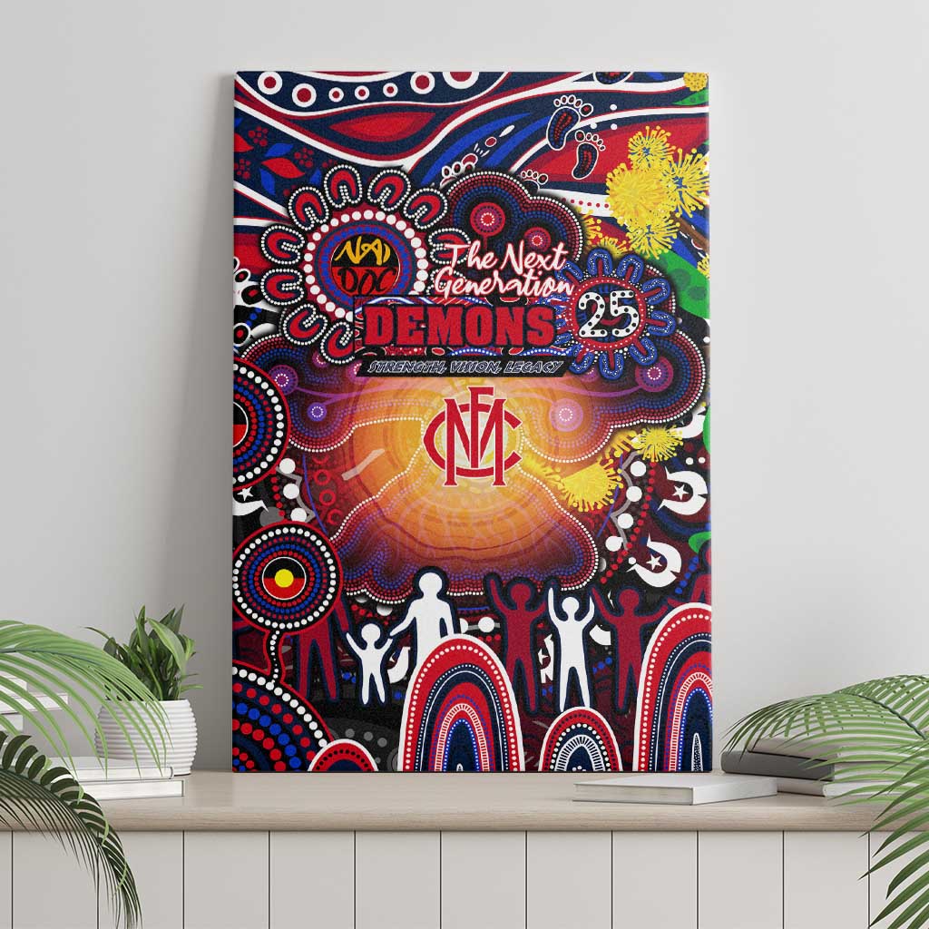 NAIDOC Week 2025 Demons Football Canvas Wall Art Aboriginal Dot Painting