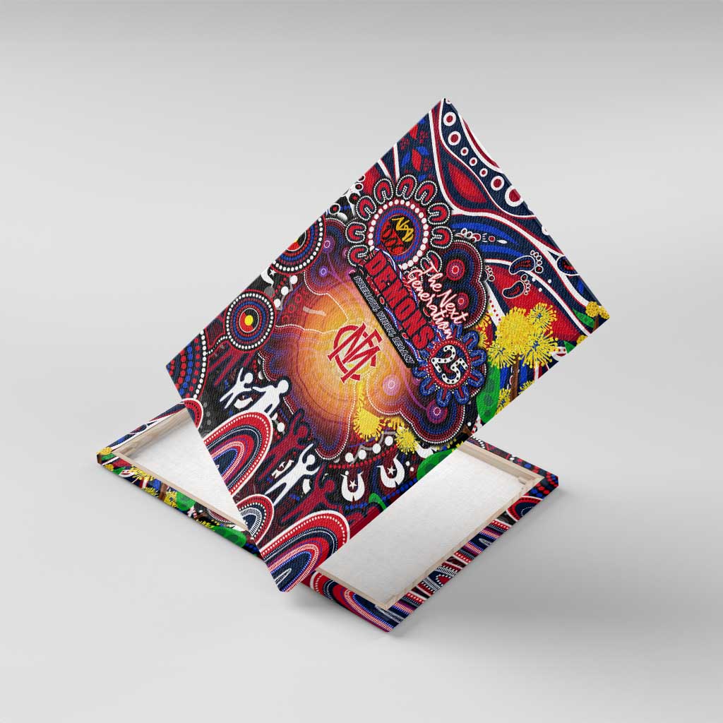 NAIDOC Week 2025 Demons Football Canvas Wall Art Aboriginal Dot Painting