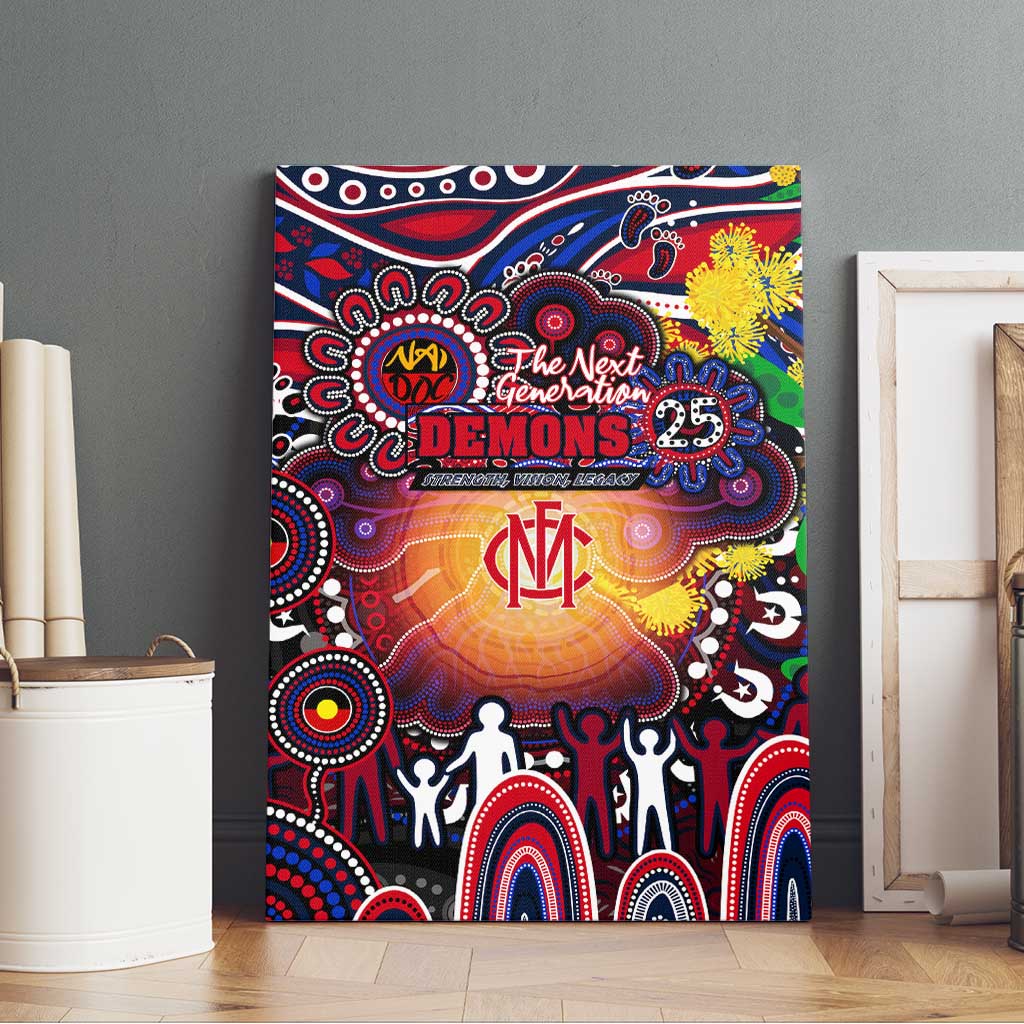 NAIDOC Week 2025 Demons Football Canvas Wall Art Aboriginal Dot Painting