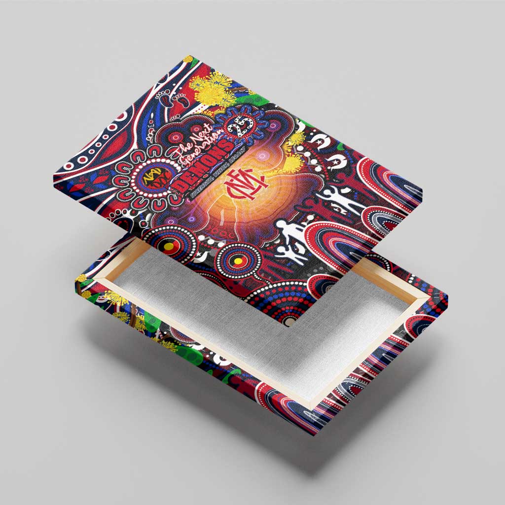 NAIDOC Week 2025 Demons Football Canvas Wall Art Aboriginal Dot Painting