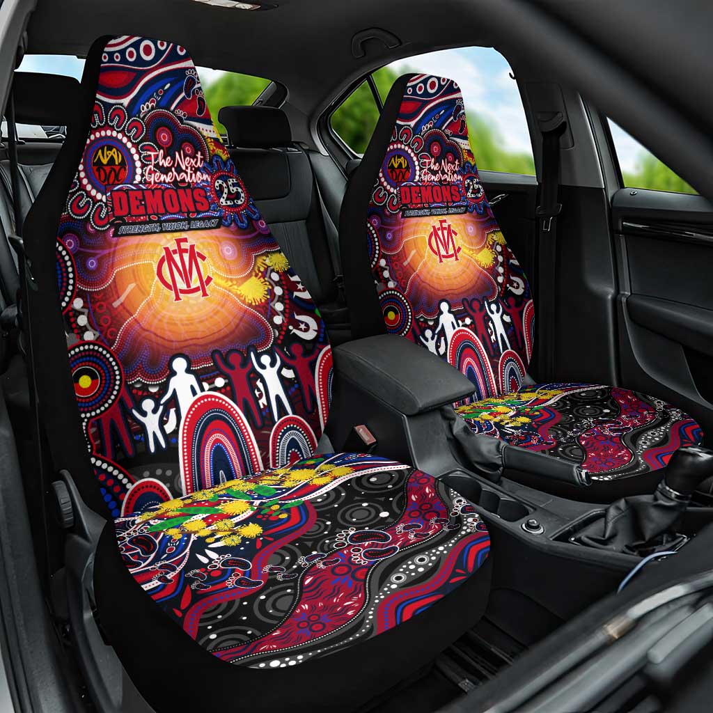 NAIDOC Week 2025 Demons Football Car Seat Cover Aboriginal Dot Painting
