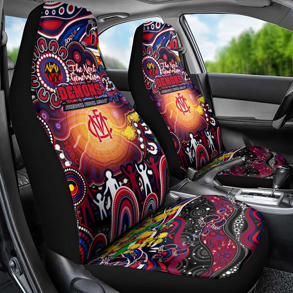 NAIDOC Week 2025 Demons Football Car Seat Cover Aboriginal Dot Painting