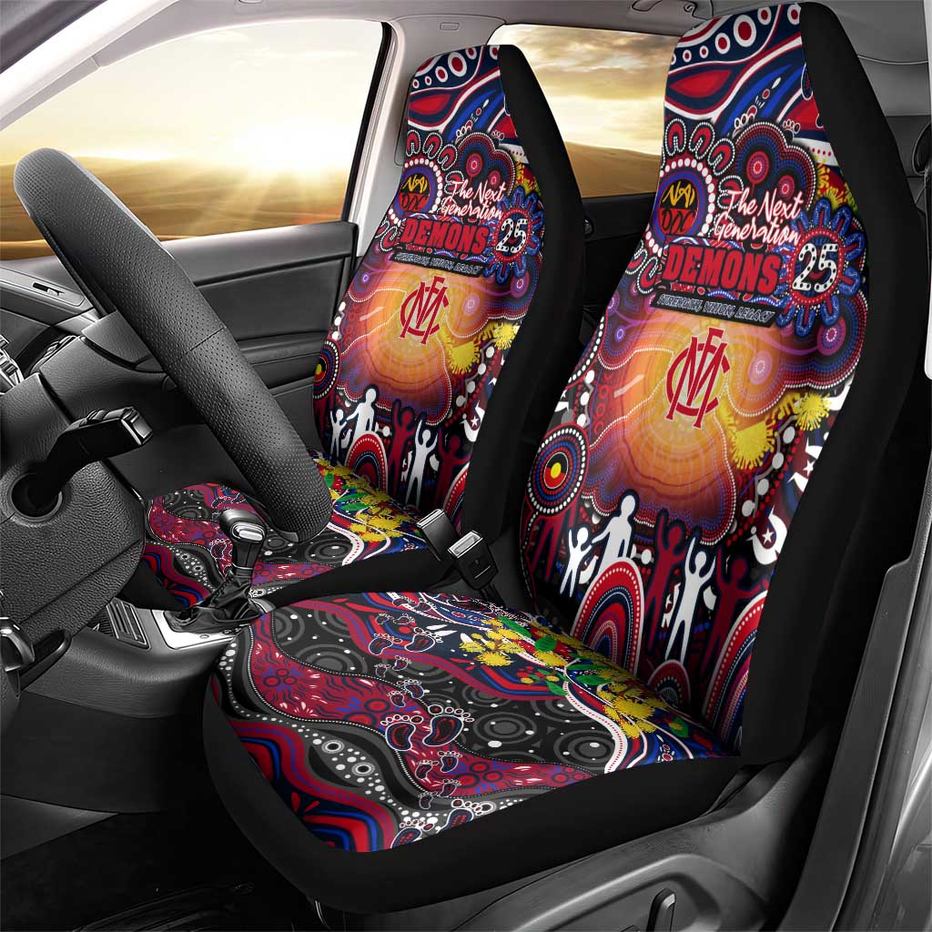 NAIDOC Week 2025 Demons Football Car Seat Cover Aboriginal Dot Painting