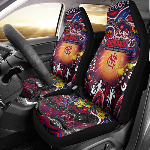 NAIDOC Week 2025 Demons Football Car Seat Cover Aboriginal Dot Painting