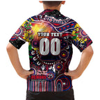 Personalised NAIDOC Week 2025 Demons Football Family Matching Mermaid Dress and Hawaiian Shirt Aboriginal Dot Painting