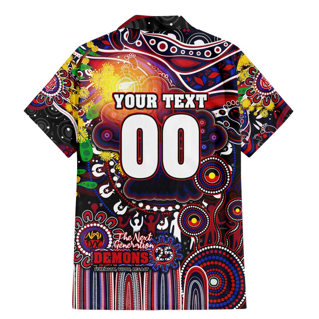 Personalised NAIDOC Week 2025 Demons Football Family Matching Mermaid Dress and Hawaiian Shirt Aboriginal Dot Painting