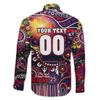 Personalised NAIDOC Week 2025 Demons Football Family Matching Puletasi and Hawaiian Shirt Aboriginal Dot Painting