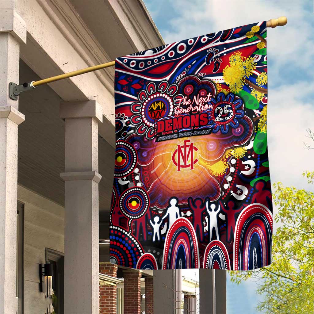 NAIDOC Week 2025 Demons Football Garden Flag Aboriginal Dot Painting
