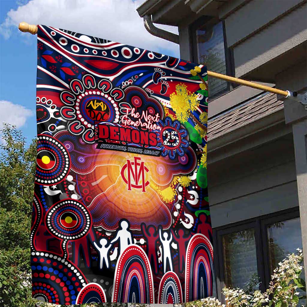 NAIDOC Week 2025 Demons Football Garden Flag Aboriginal Dot Painting