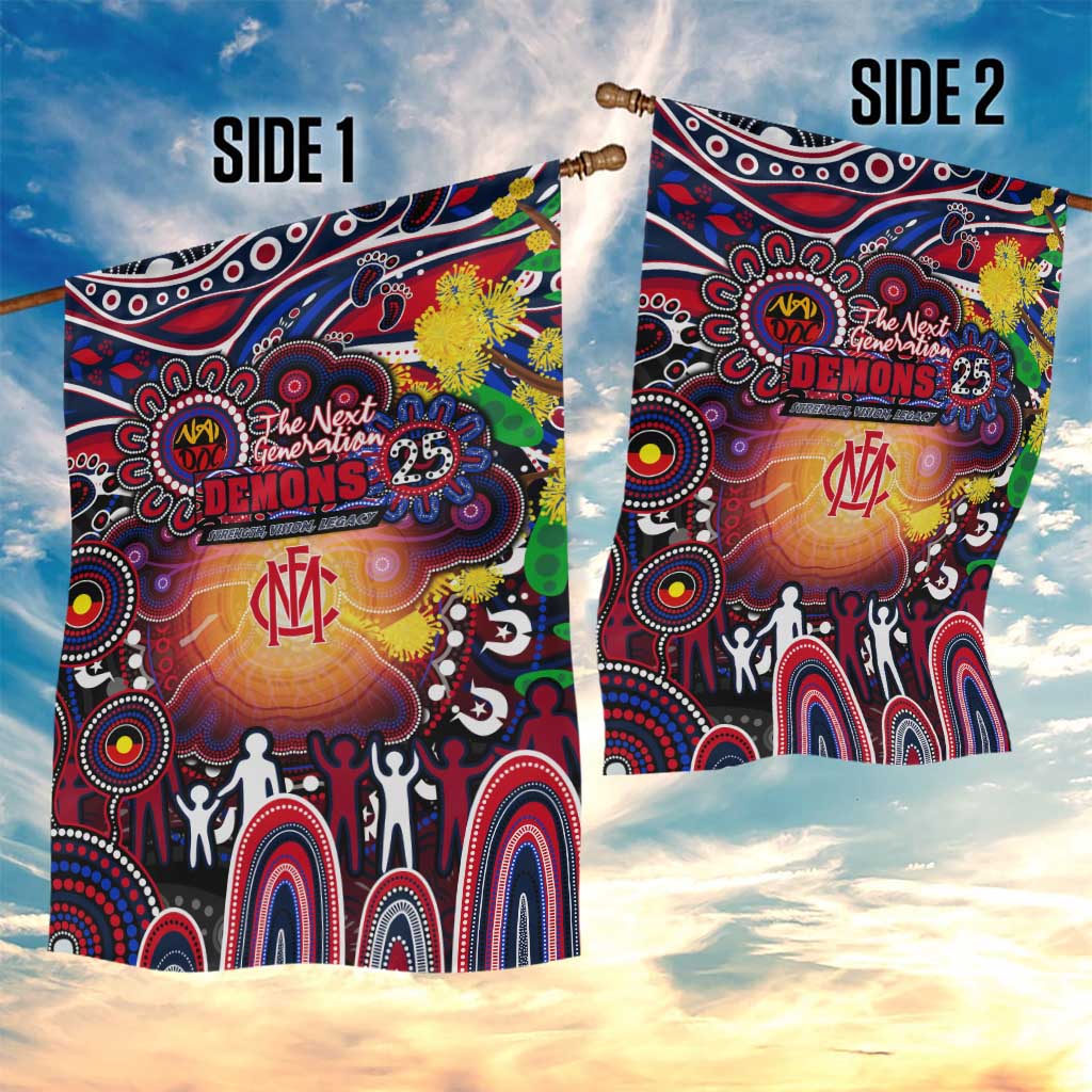 NAIDOC Week 2025 Demons Football Garden Flag Aboriginal Dot Painting