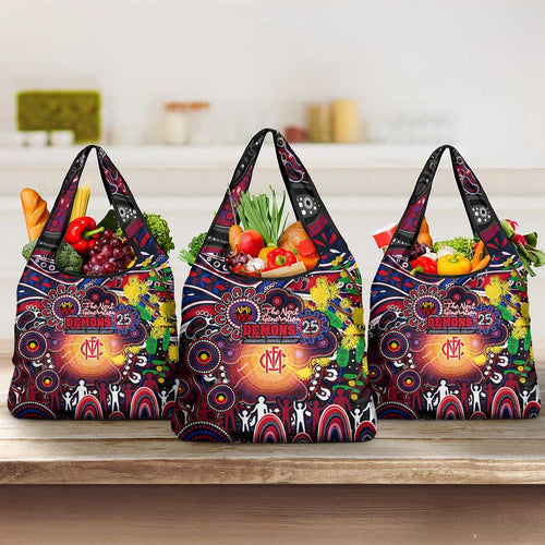 NAIDOC Week 2025 Demons Football Grocery Bag Aboriginal Dot Painting
