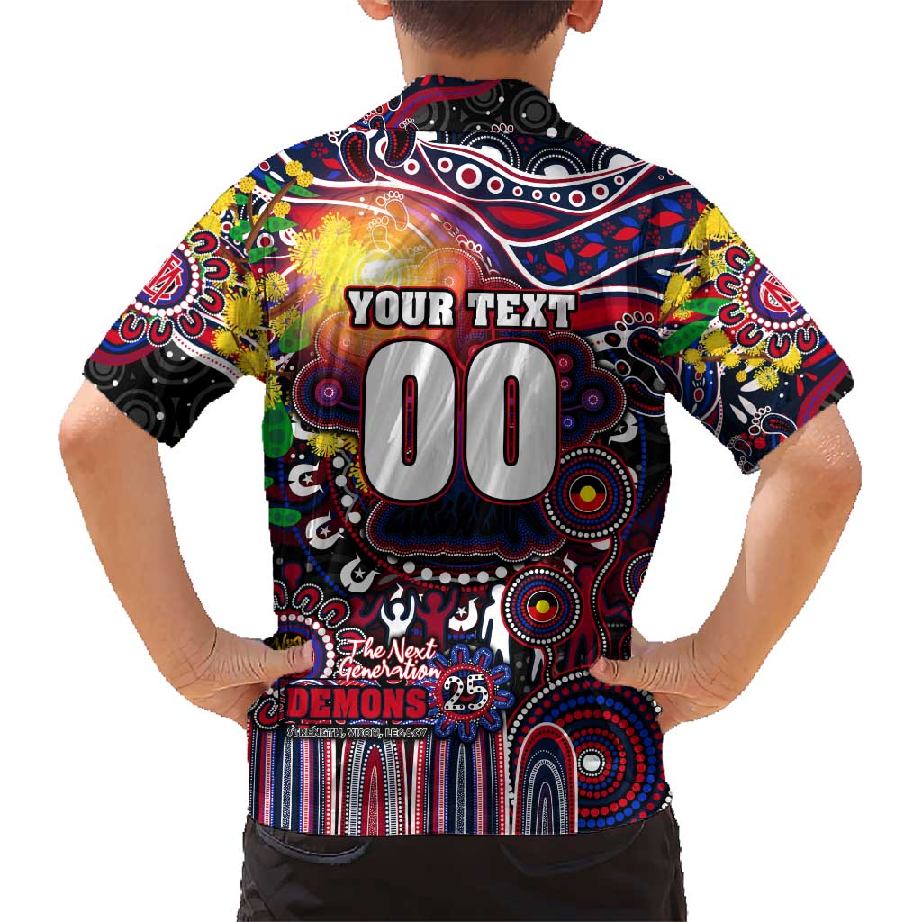 Personalised NAIDOC Week 2025 Demons Football Hawaiian Shirt Aboriginal Dot Painting