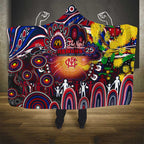 NAIDOC Week 2025 Demons Football Hooded Blanket Aboriginal Dot Painting
