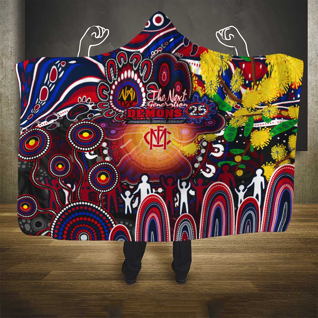 NAIDOC Week 2025 Demons Football Hooded Blanket Aboriginal Dot Painting