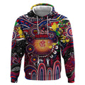 Personalised NAIDOC Week 2025 Demons Football Hoodie Aboriginal Dot Painting