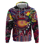 Personalised NAIDOC Week 2025 Demons Football Hoodie Aboriginal Dot Painting