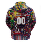 Personalised NAIDOC Week 2025 Demons Football Hoodie Aboriginal Dot Painting