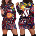 Personalised NAIDOC Week 2025 Demons Football Hoodie Dress Aboriginal Dot Painting