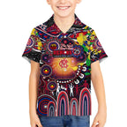 Personalised NAIDOC Week 2025 Demons Football Kid Hawaiian Shirt Aboriginal Dot Painting